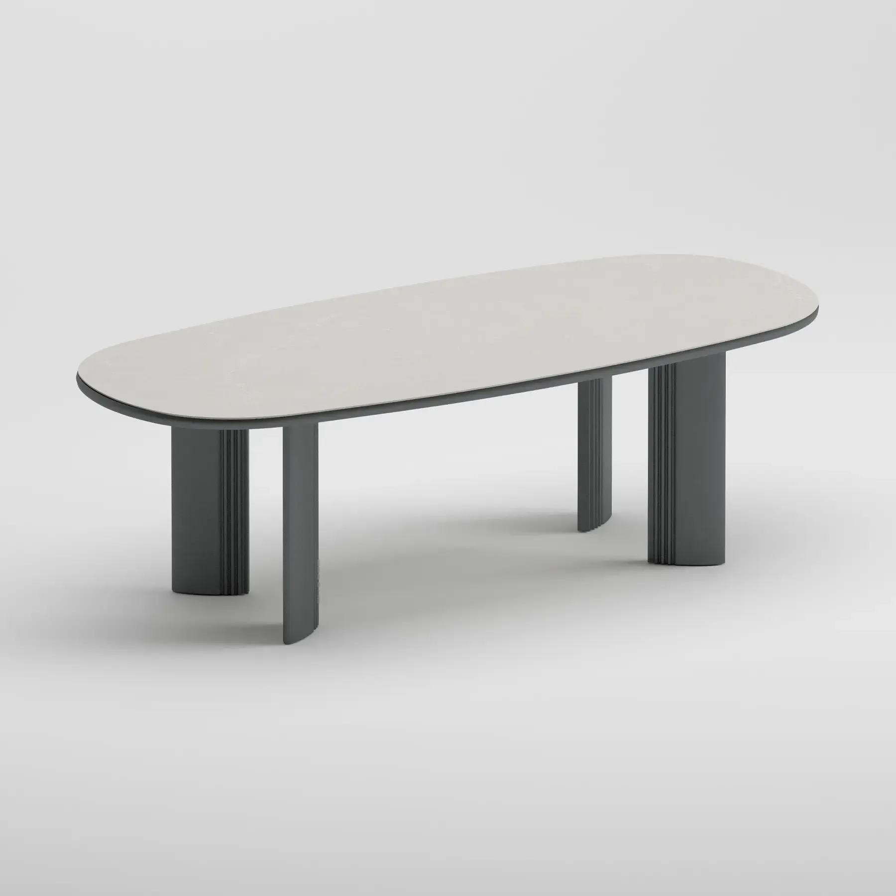 TIDE Table & SKY Armchair Dining Set | Anthracite