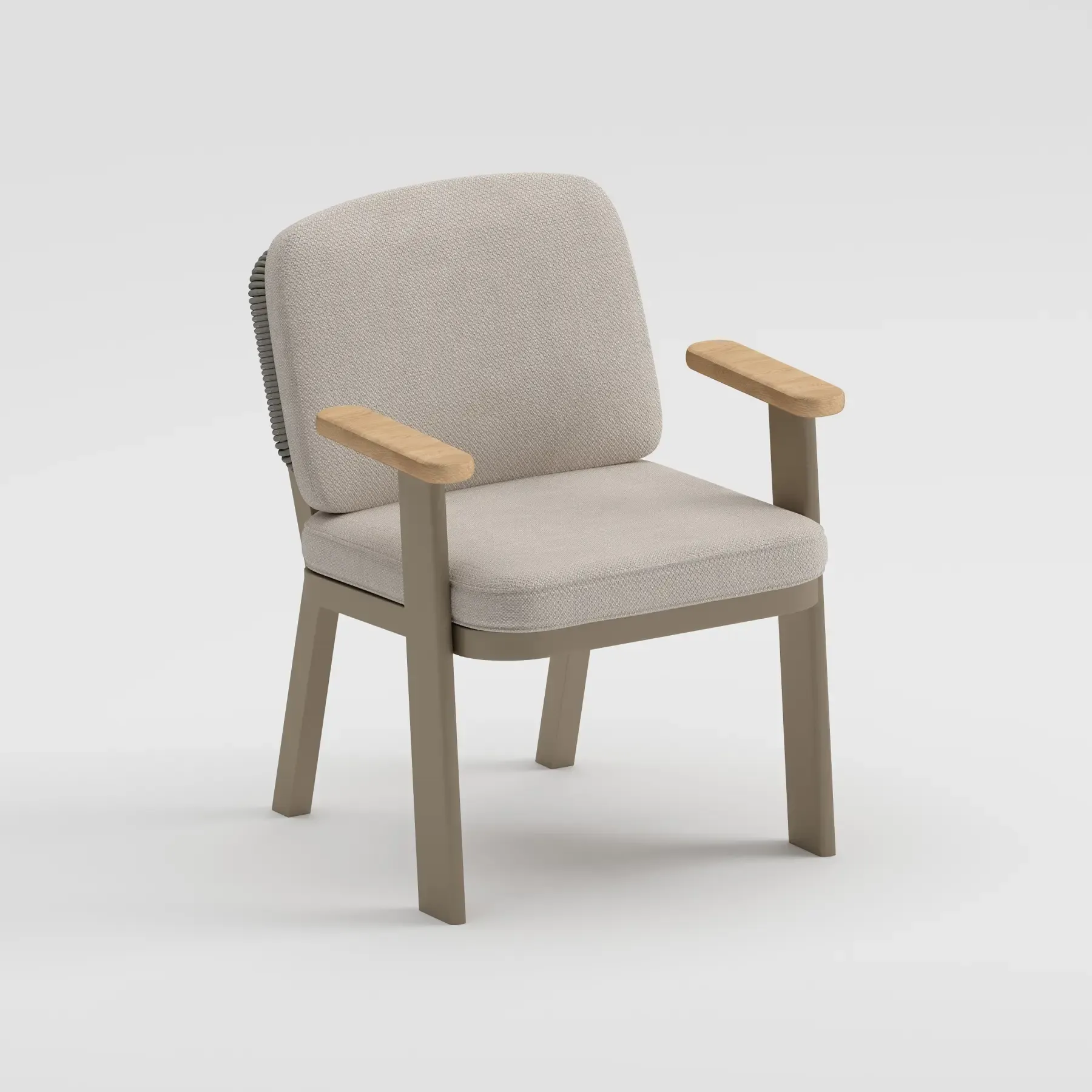 TIDE Table & SKY Armchair Dining Set | Taupe
