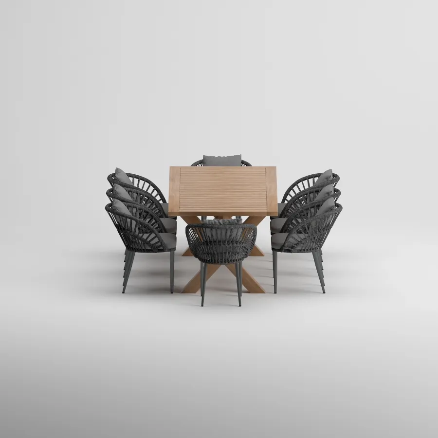 OCEAN Table & NEED Armchair Dining Set