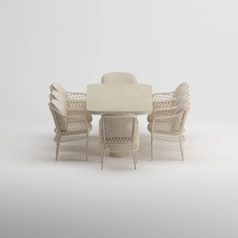 WATSON Table & PUCCINI Armchair Dining Set | Frozen