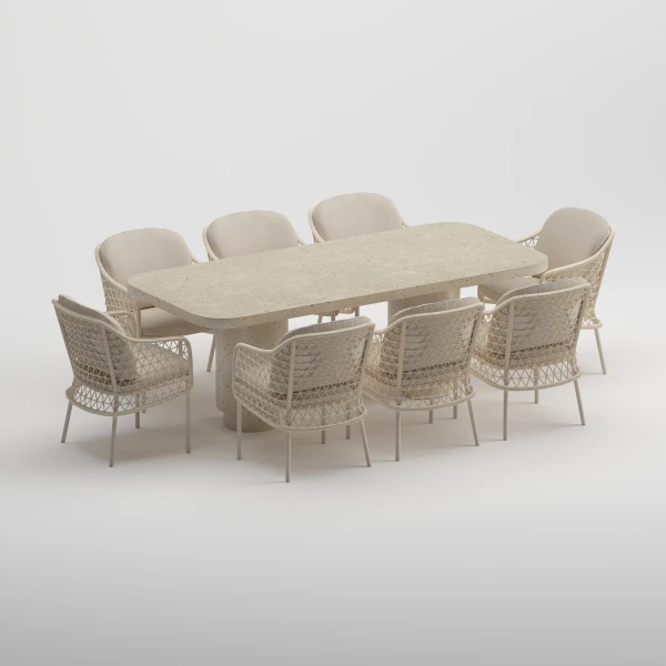 WATSON Table & PUCCINI Armchair Dining Set | Frozen
