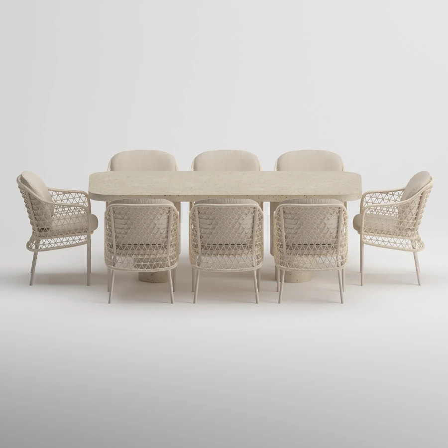 WATSON Table & PUCCINI Armchair Dining Set | Frozen