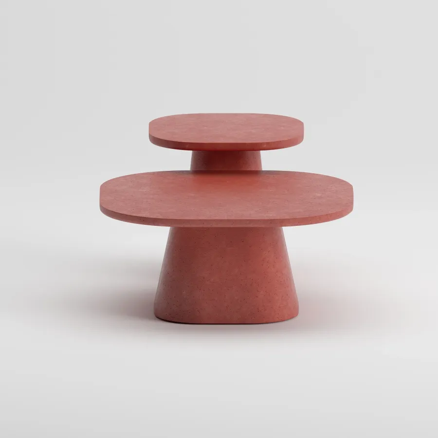 CALY Coffee Table Set | Terracotta