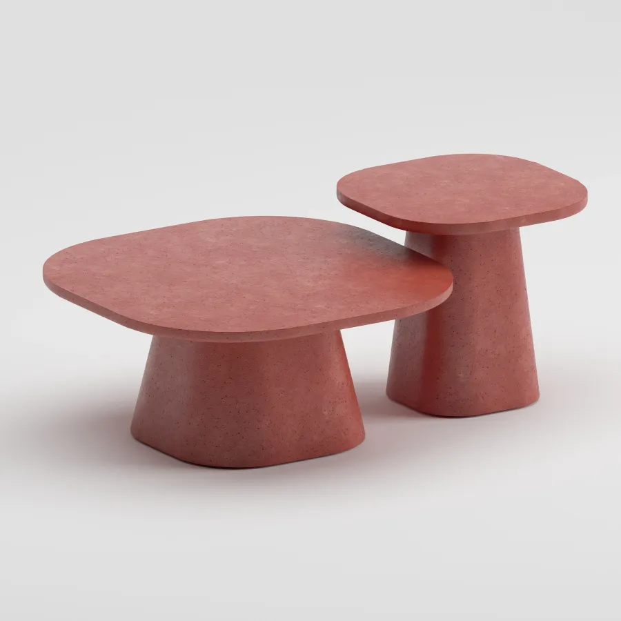 CALY Coffee Table Set | Terracotta