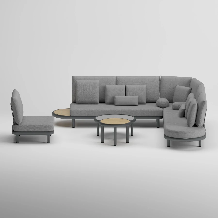 EDGE Corner Seat Group | Anthracite
