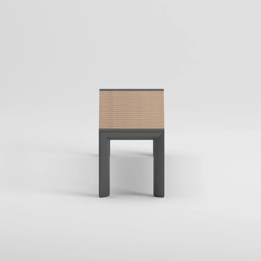 ETNA Iroko Bench | Anthracite