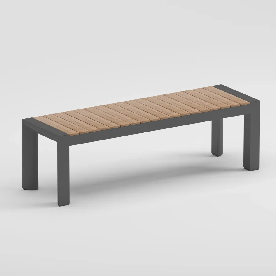 ETNA Iroko Bench | Anthracite