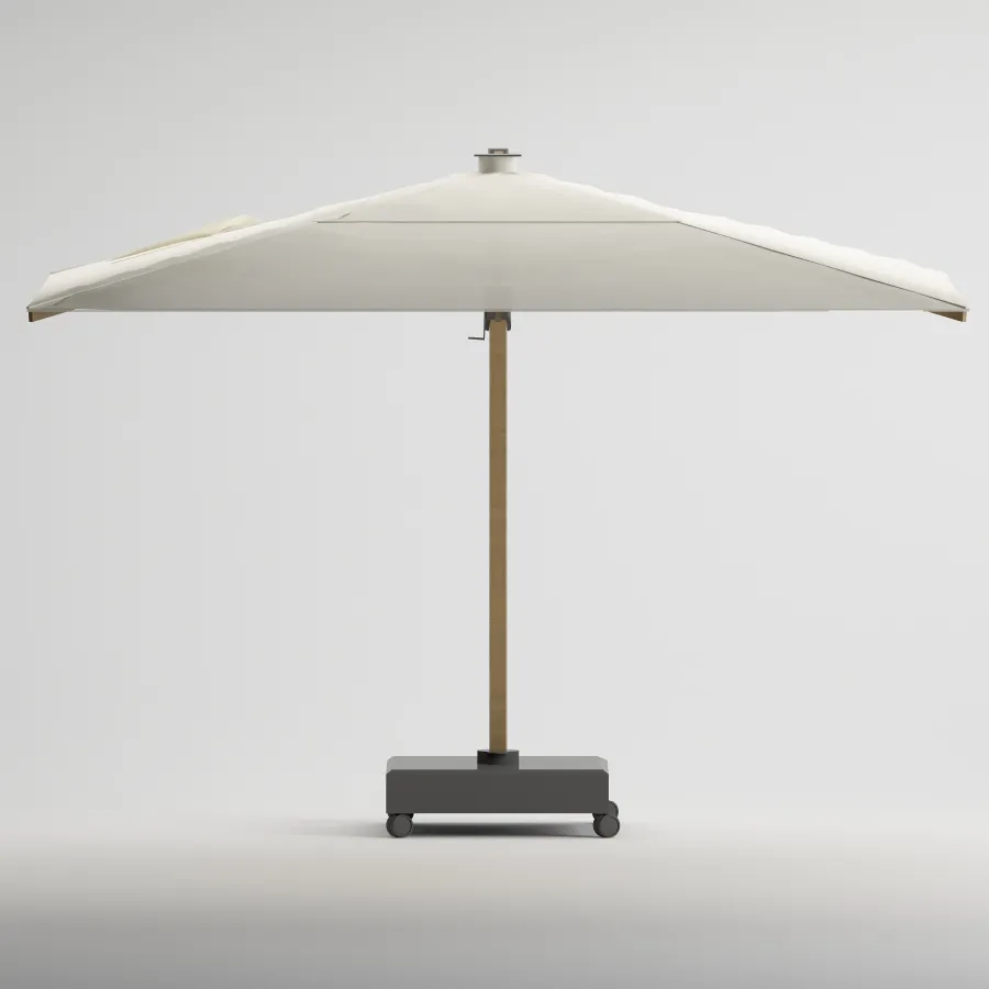 SOLIVO Teak Lighting 300cm X 300cm Umbrella | Teak