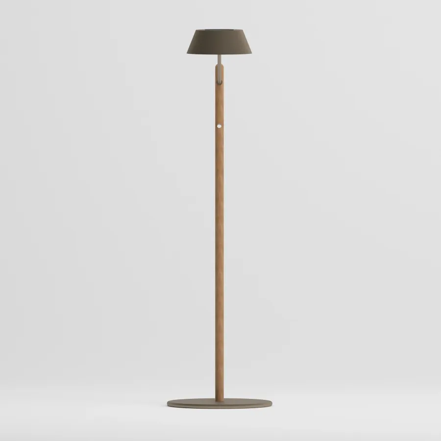 SUNNY Teak Solar Lighting | Taupe