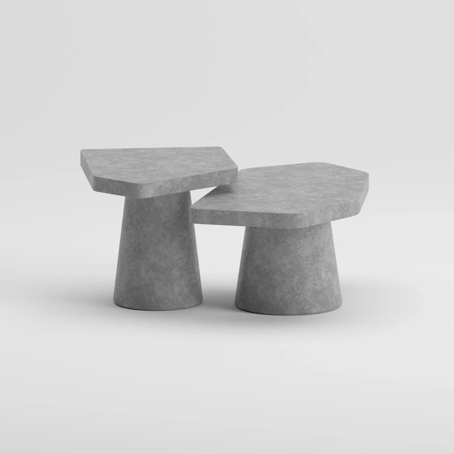 ZURI Orta Sehpa Set | Gri