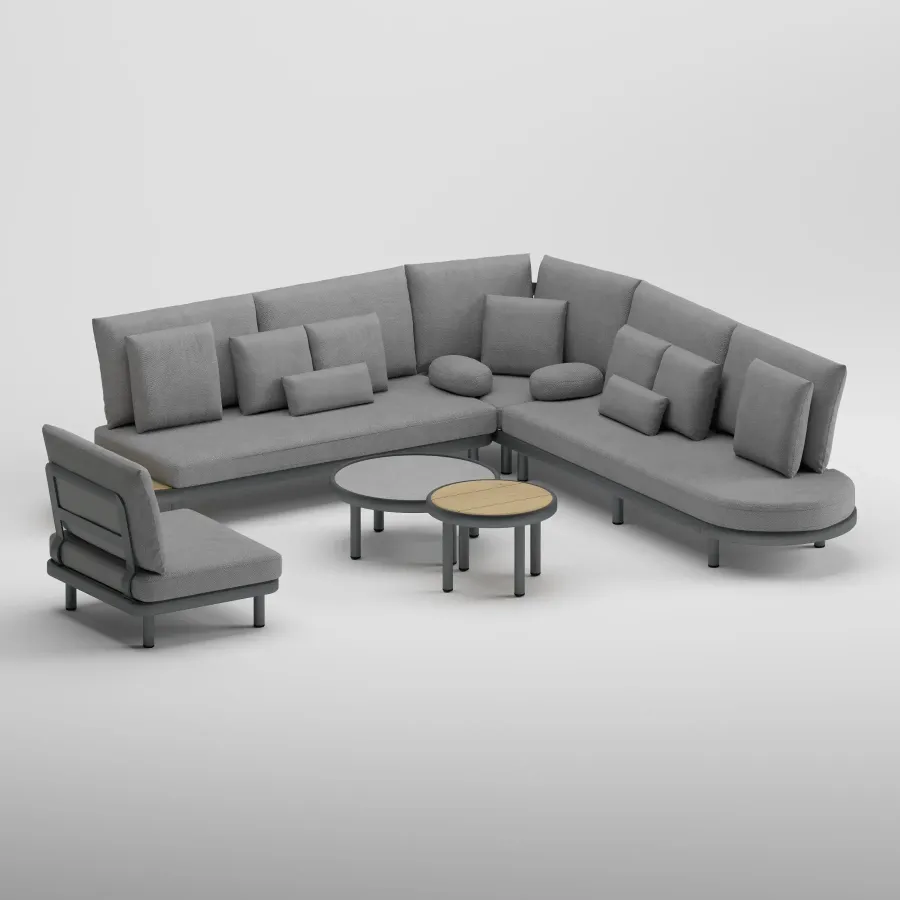 EDGE Corner Seat Group | Anthracite