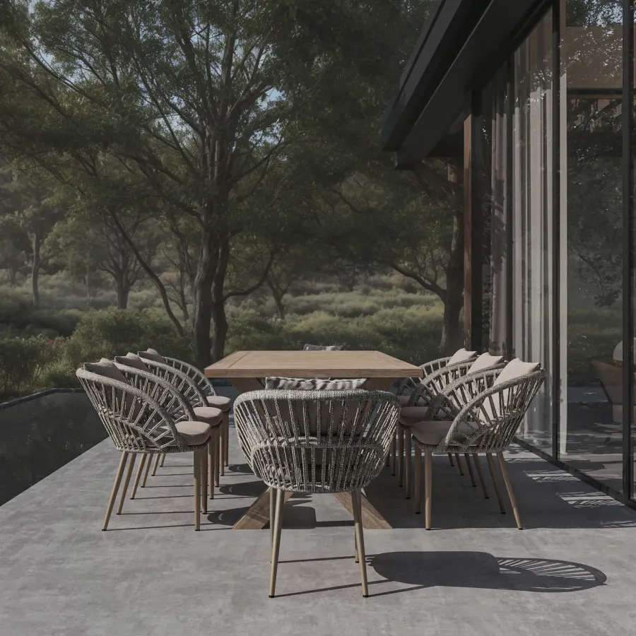 OCEAN Table & NEED Armchair Dining Set