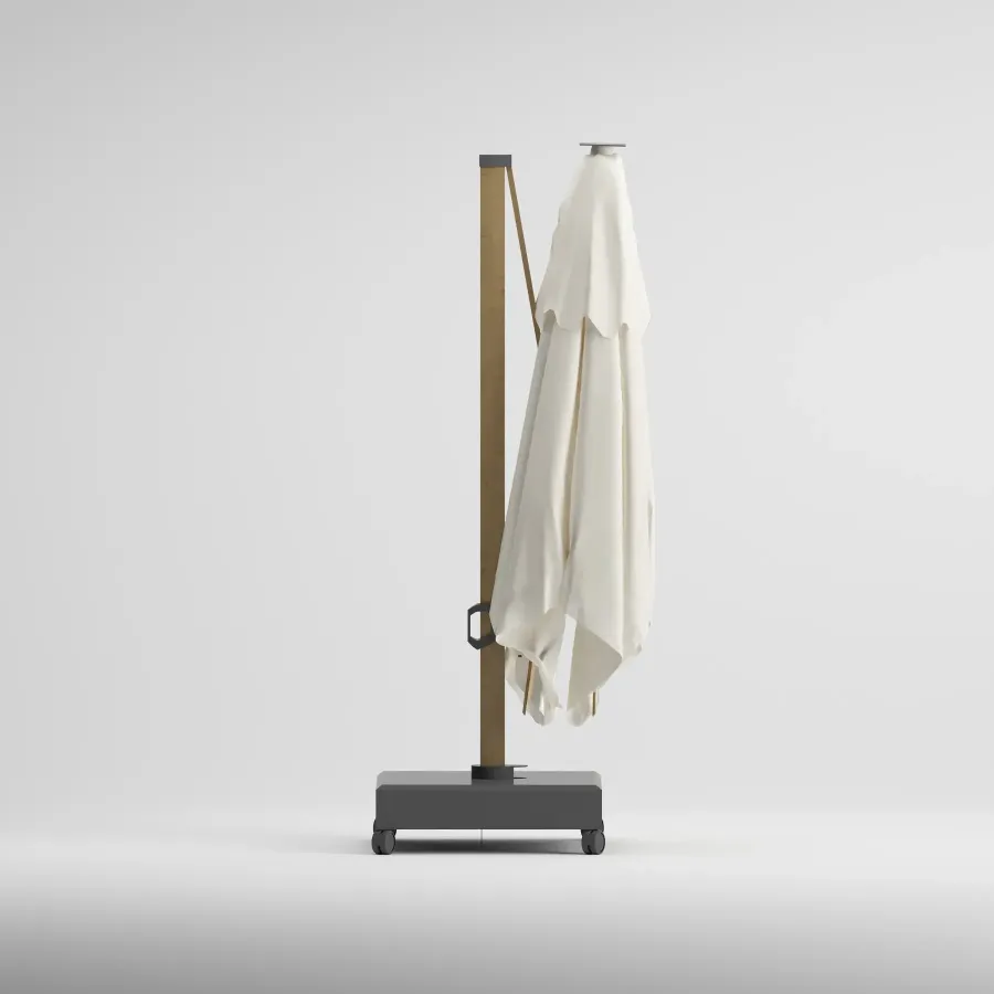 SOLIVO Teak Lighting 300cm X 300cm Umbrella | Teak