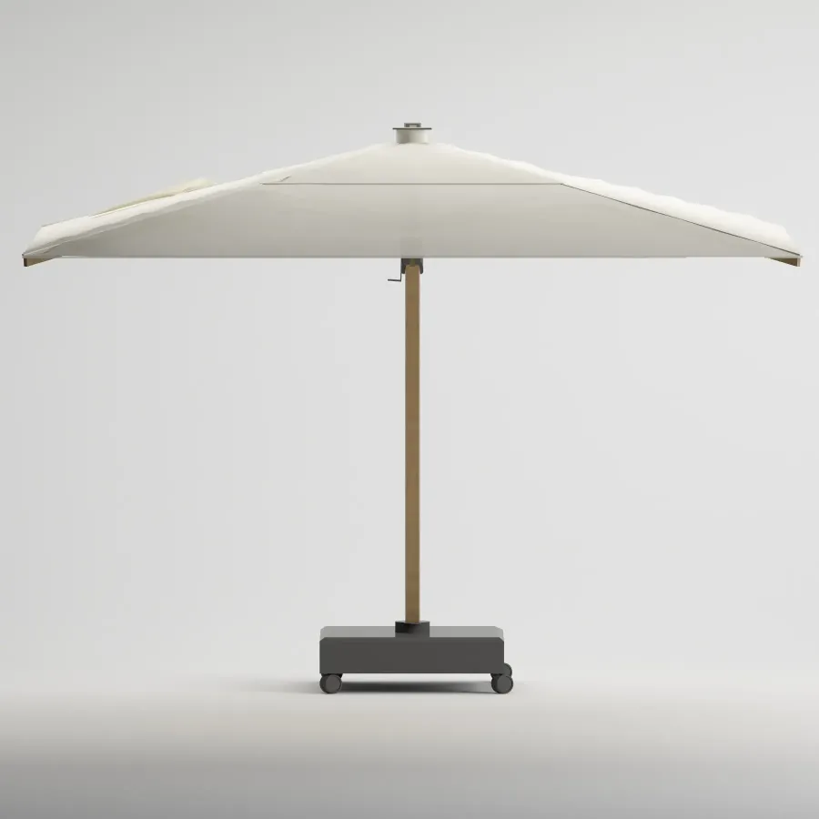 SOLIVO Teak Lighting 300cm X 300cm Umbrella | Teak