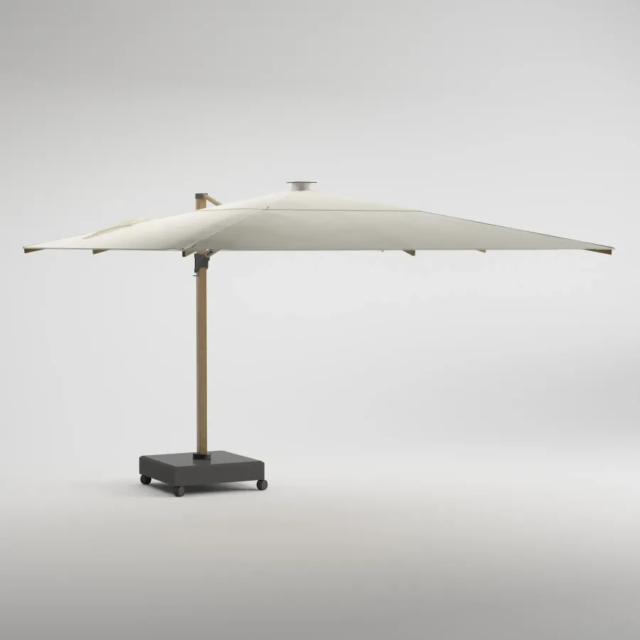 SOLIVO Teak Lighting 300cm X 300cm Umbrella | Teak