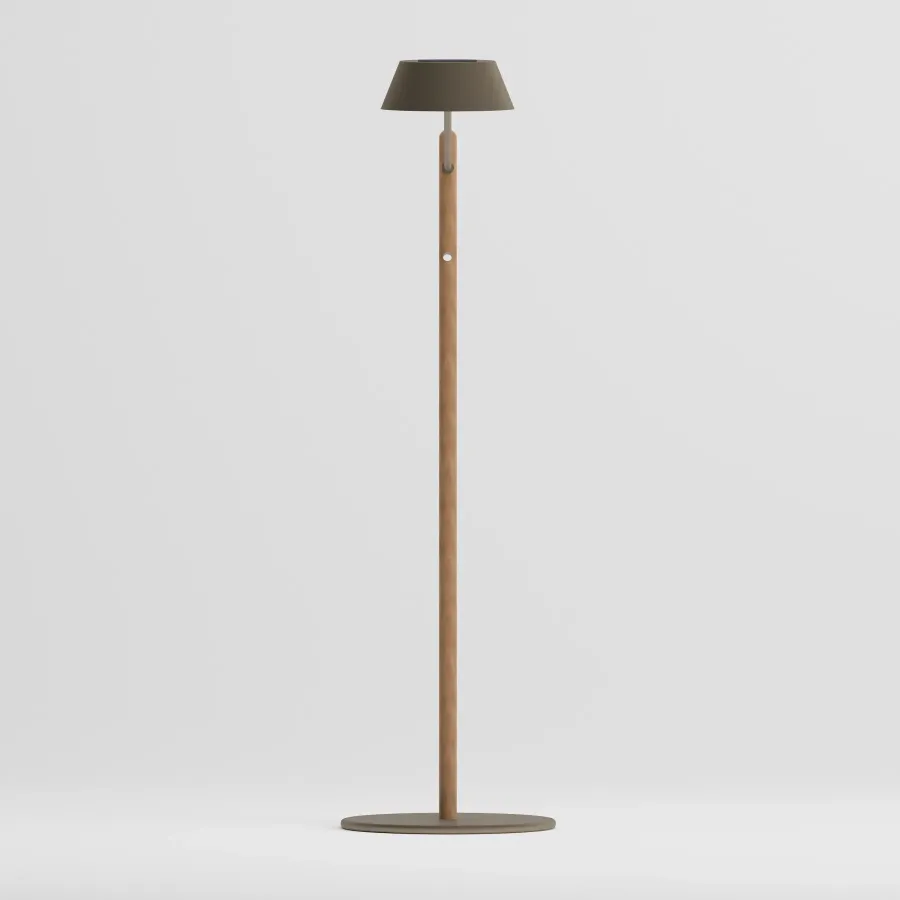 SUNNY Teak Solar Lighting | Taupe
