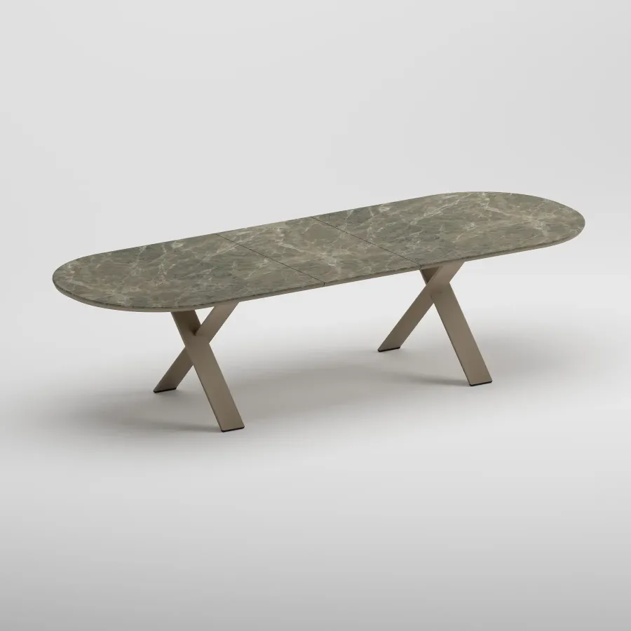 SYLVA Oval Extendable Table | Taupe