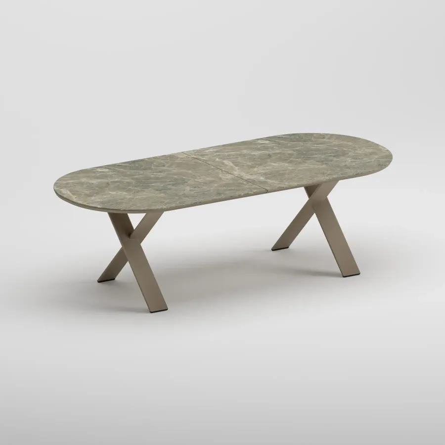 SYLVA Oval Extendable Table | Taupe