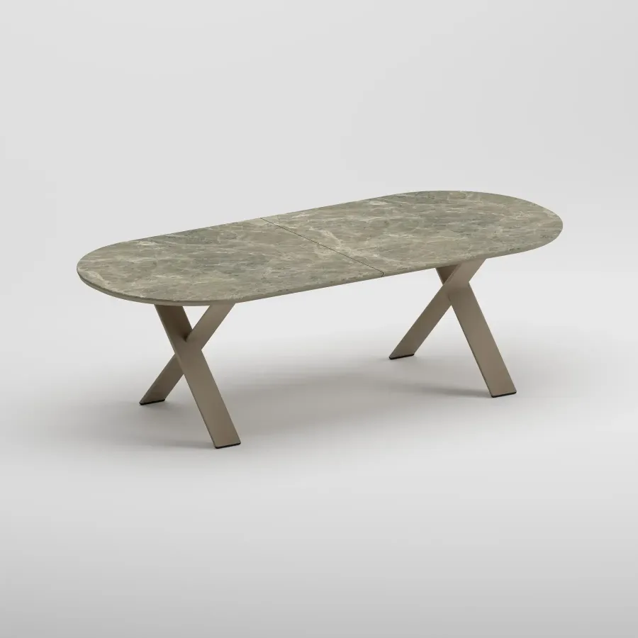 SYLVA Oval Extendable Table | Taupe