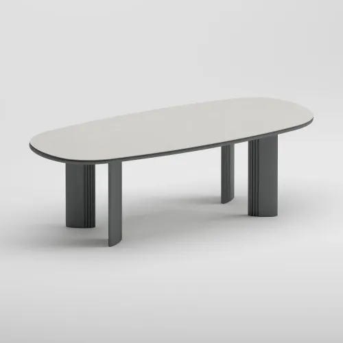 TIDE Table & SKY Armchair Dining Set | Anthracite
