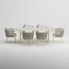 CORA Table & CORA Armchair Dining Set | Taupe