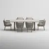 CORA Table & CORA Armchair Dining Set | Taupe